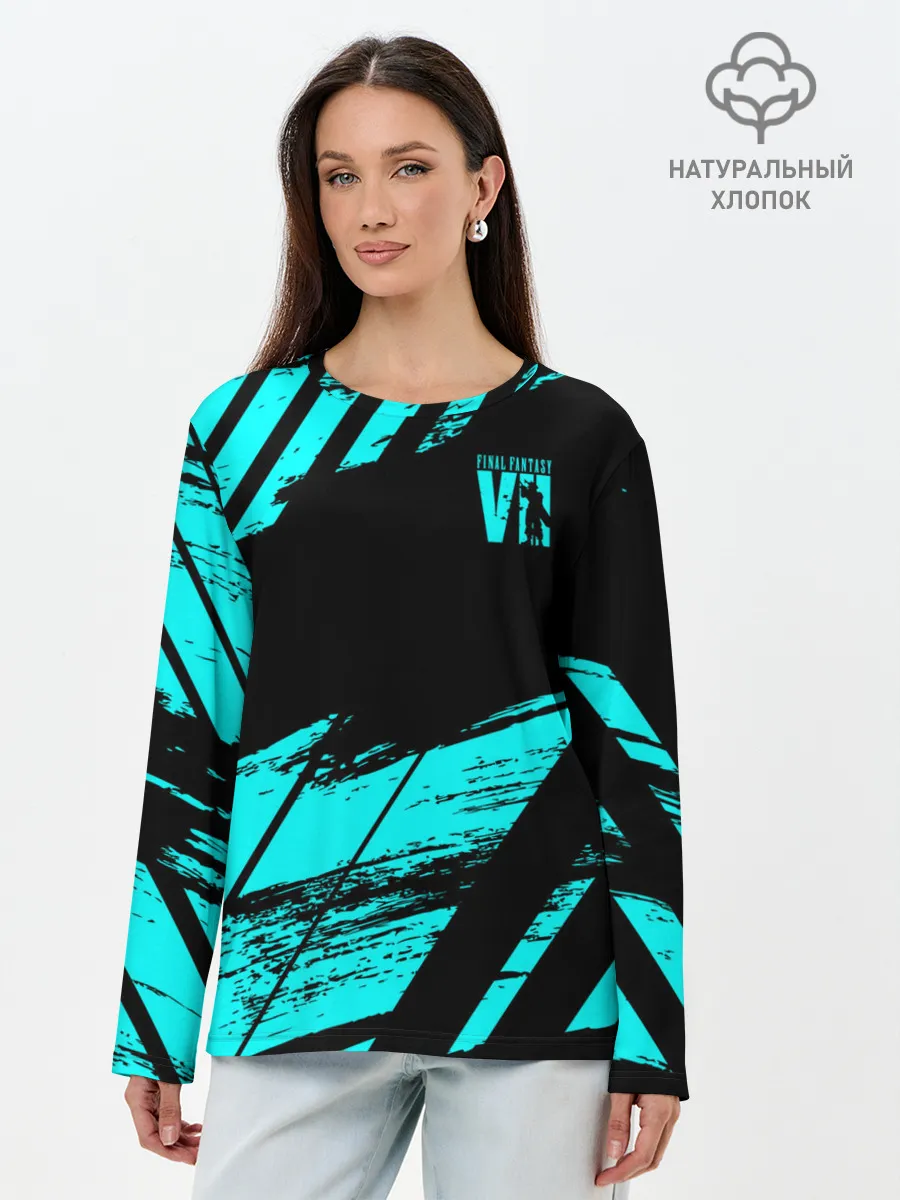 Лонгслив женский. Хлопок / Final Fantasy Cloud