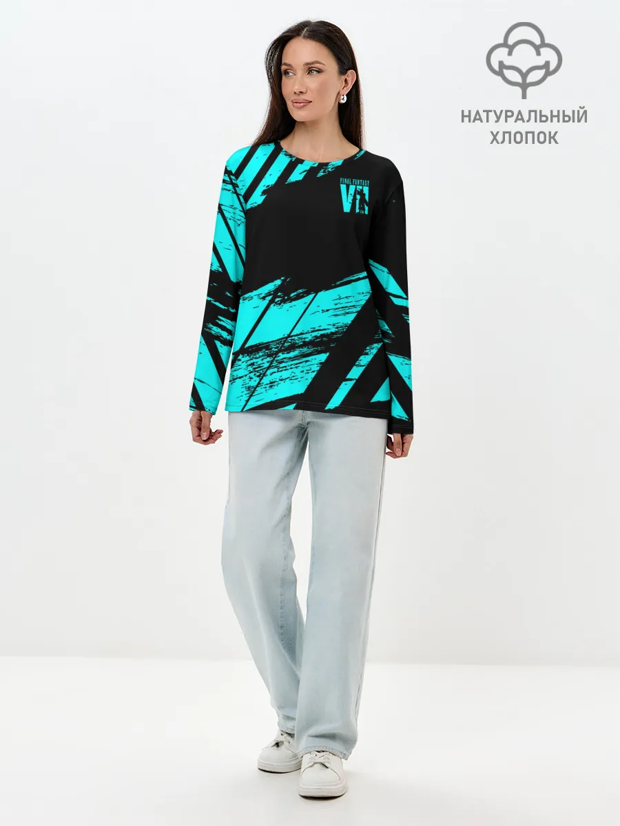 Лонгслив женский. Хлопок / Final Fantasy Cloud
