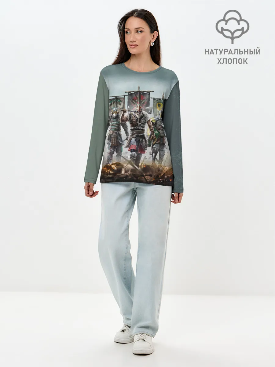 Лонгслив женский. Хлопок / For Honor