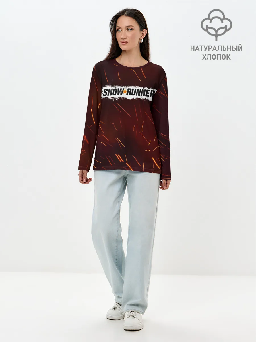 Лонгслив женский. Хлопок / SNOWRUNNER