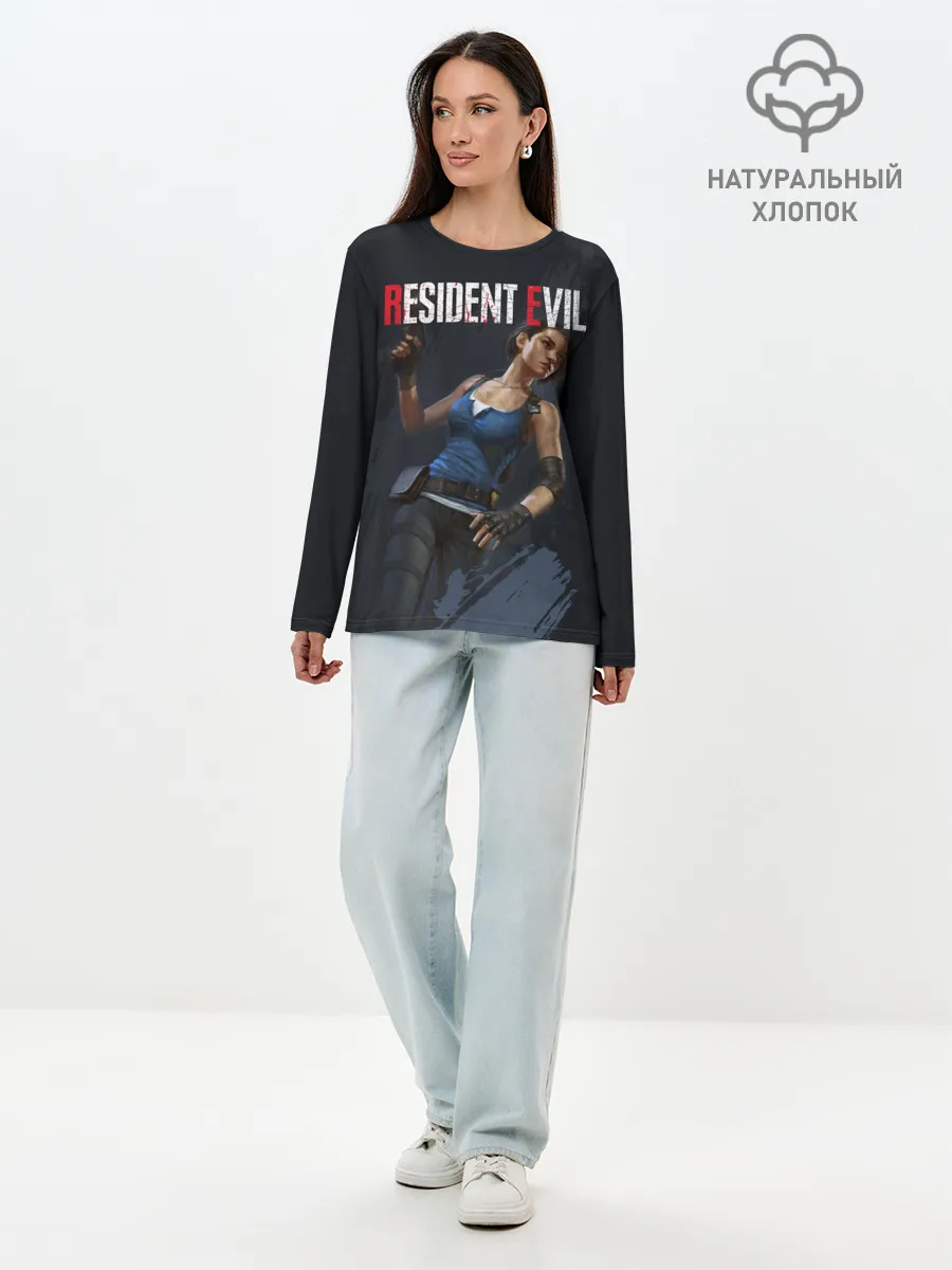 Лонгслив женский. Хлопок / Resident Evil