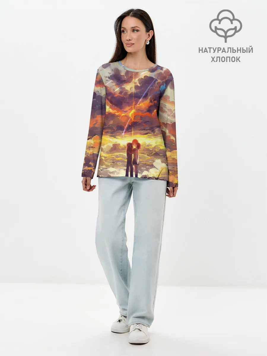 Лонгслив женский. Хлопок / Кимино Аниме