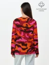 Лонгслив женский. Хлопок / CAMOUFLAGE RED