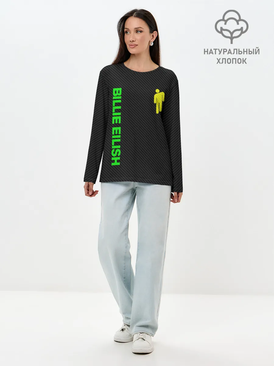 Лонгслив женский. Хлопок / BILLIE EILISH CARBON