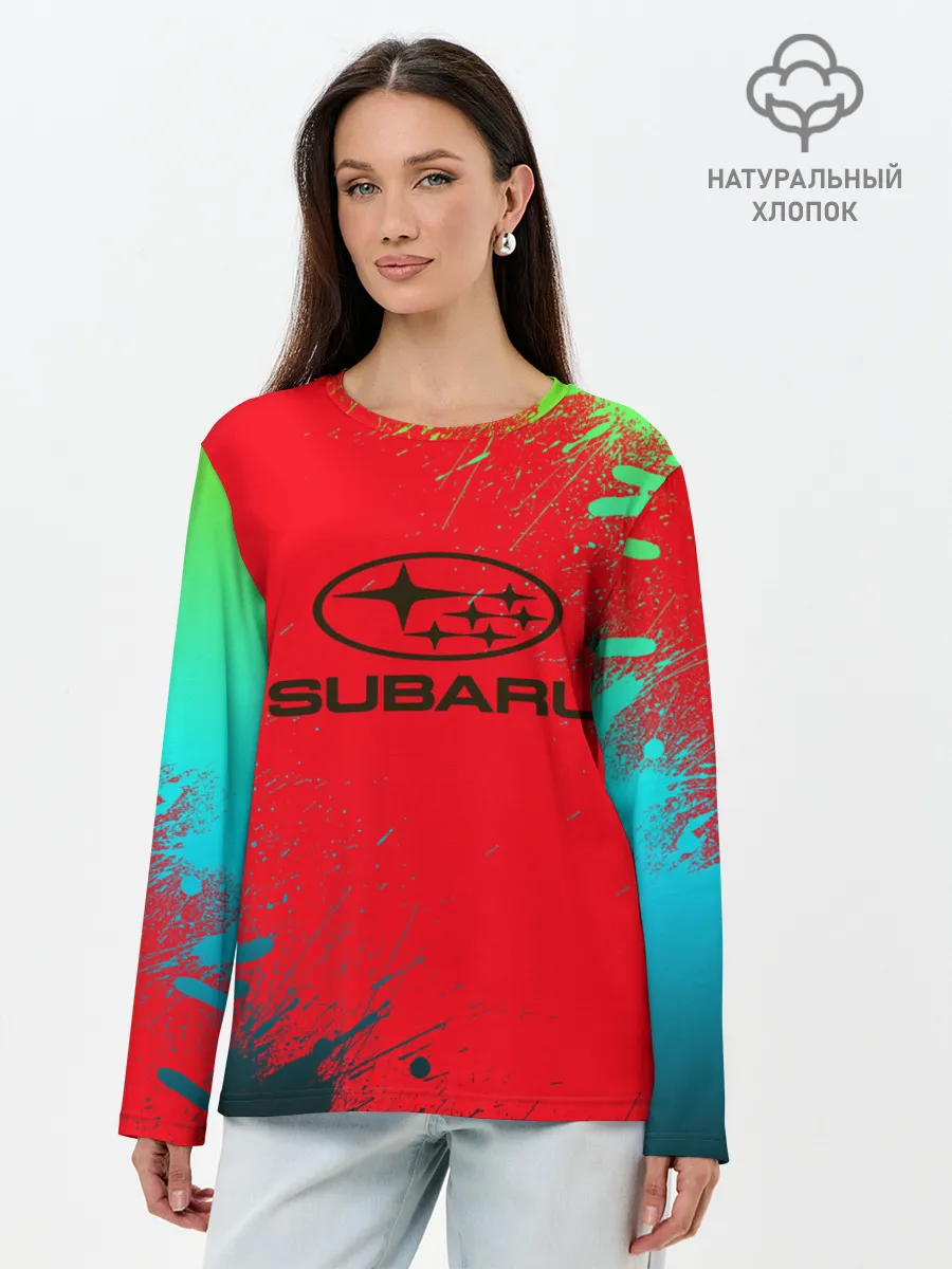 Лонгслив женский. Хлопок / SUBARU
