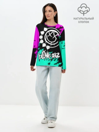 Лонгслив женский. Хлопок / Blink-182
