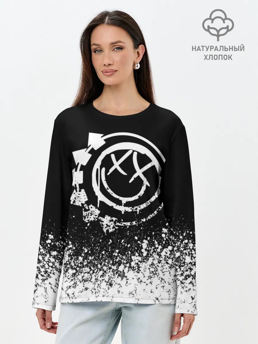 Лонгслив женский. Хлопок / Blink-182