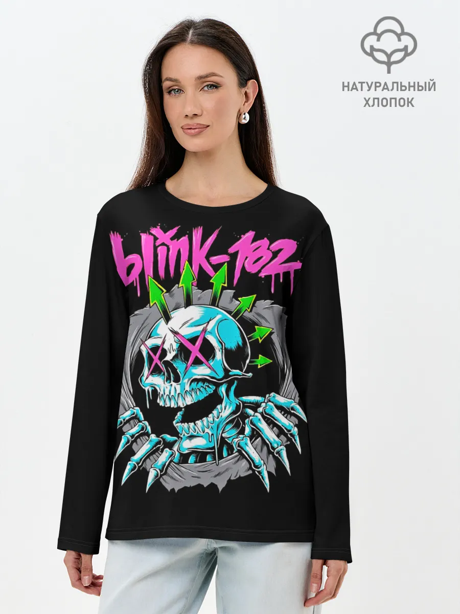 Лонгслив женский. Хлопок / Blink-182
