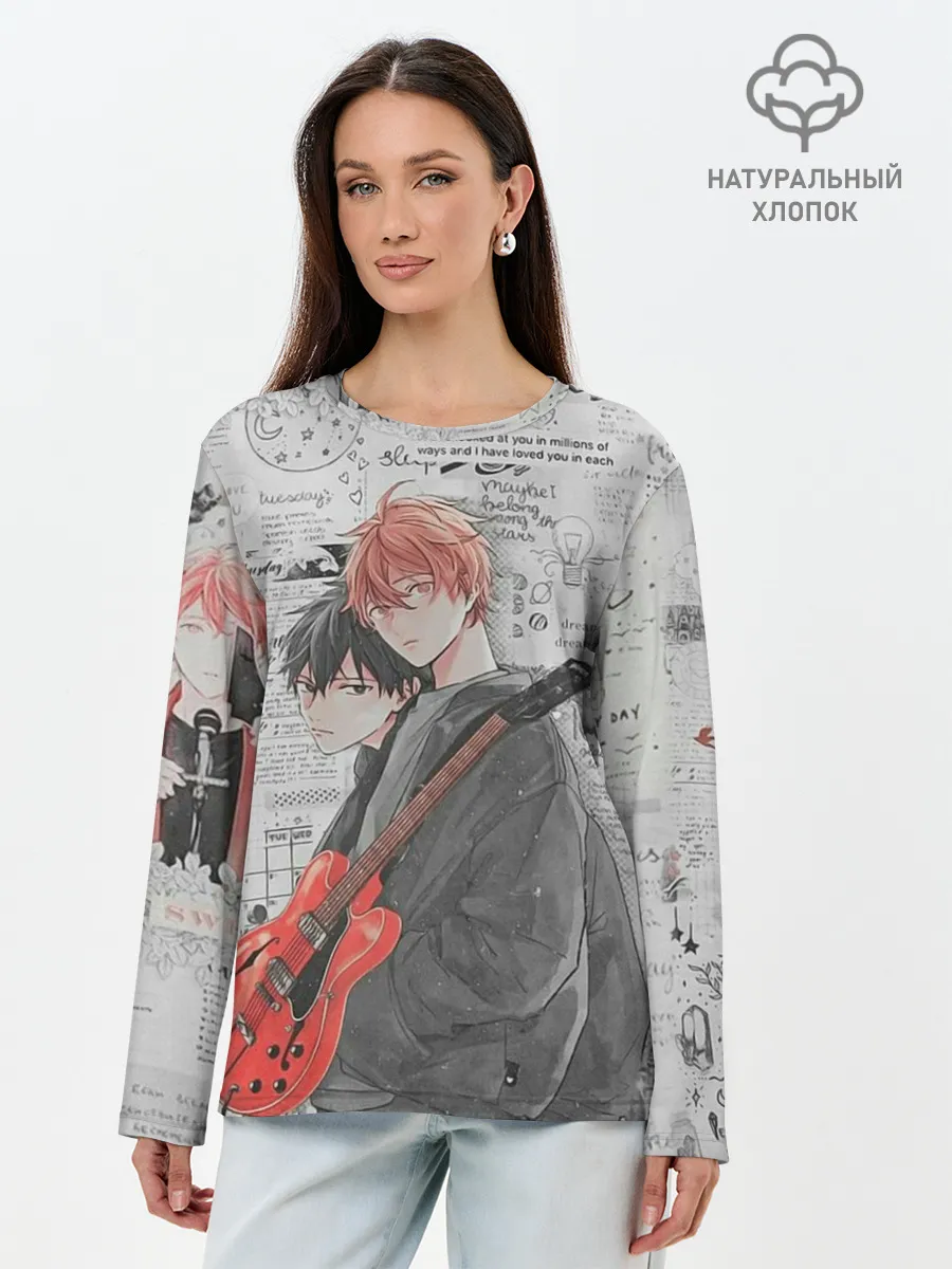 Лонгслив женский. Хлопок / Сато и Рицу