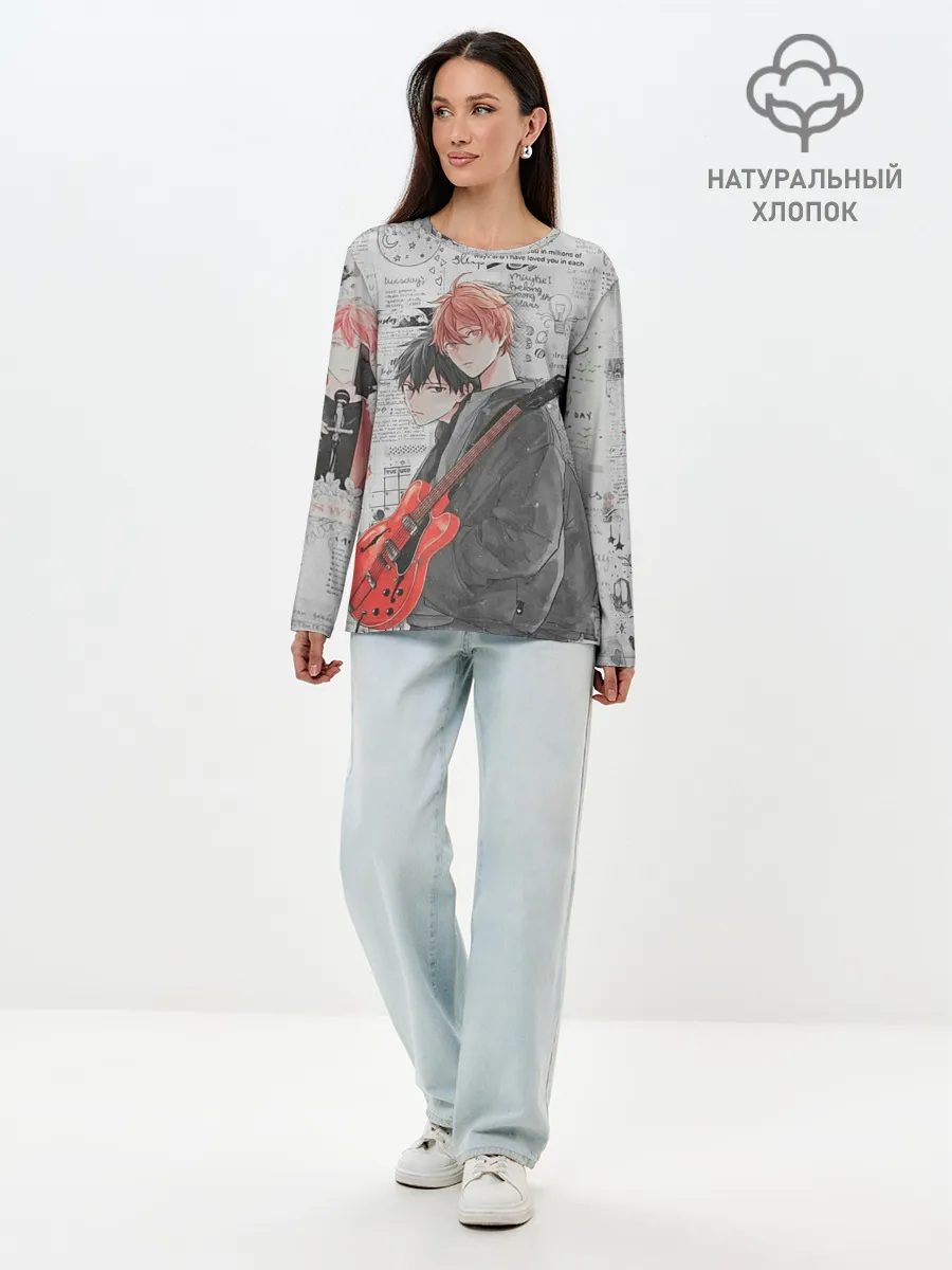 Лонгслив женский. Хлопок / Сато и Рицу