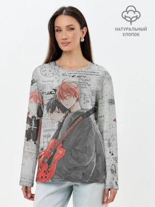 Лонгслив женский. Хлопок / Сато и Рицу