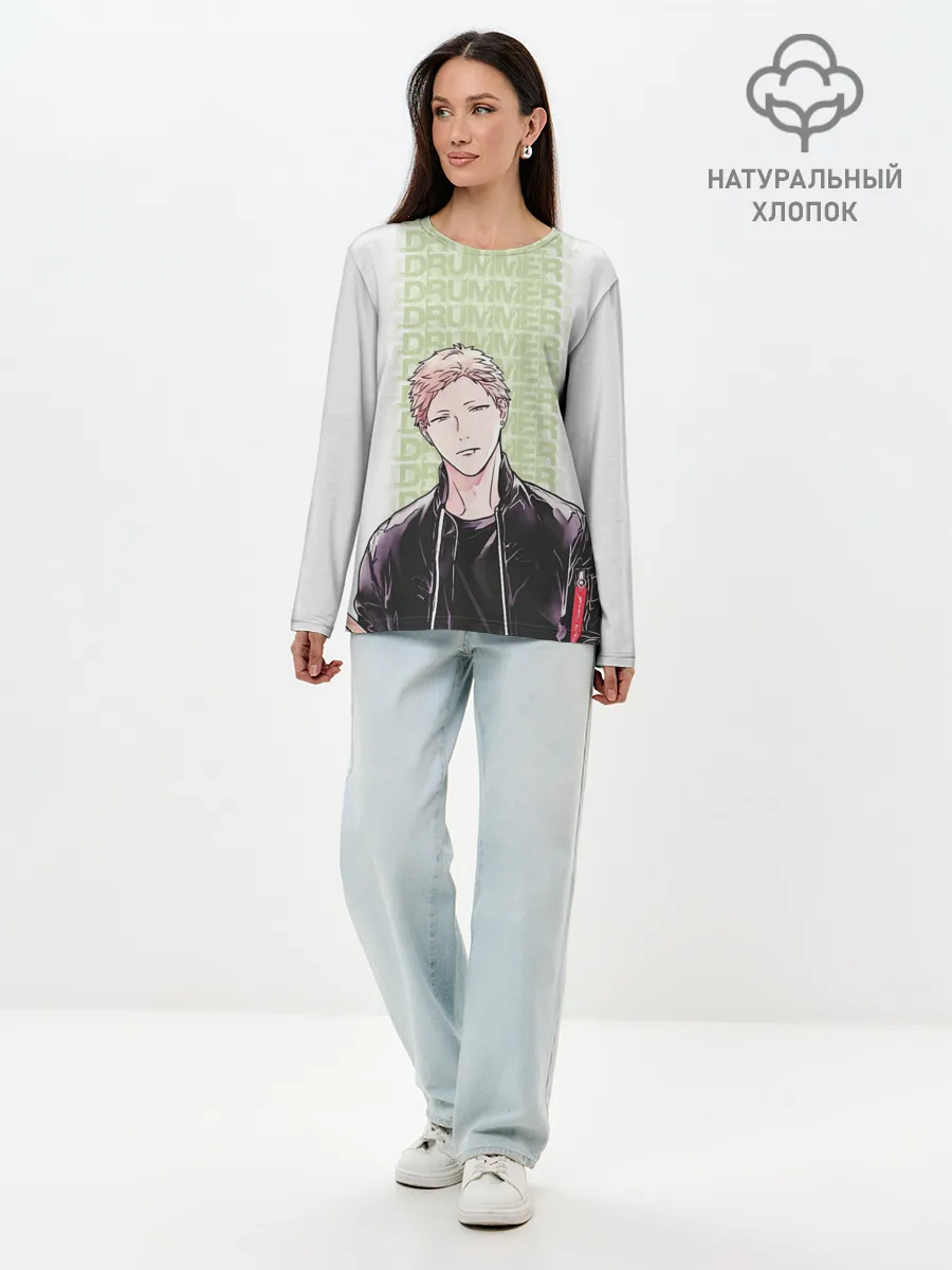 Лонгслив женский. Хлопок / Drummer