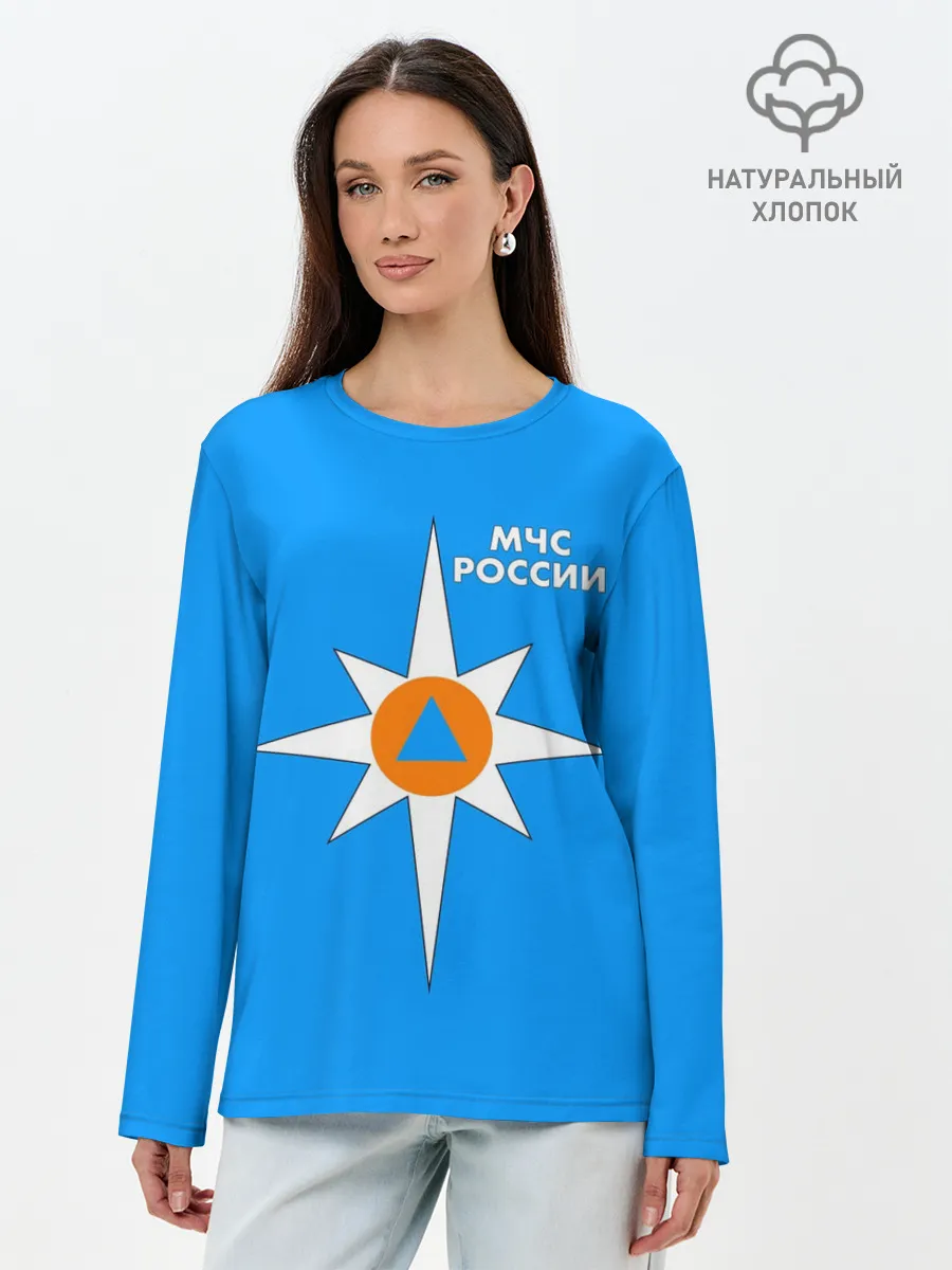 Лонгслив женский. Хлопок / МЧС России