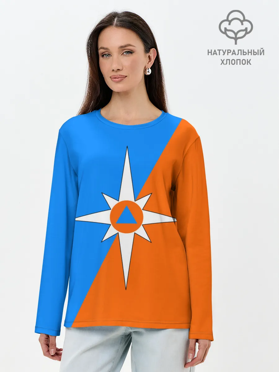 Лонгслив женский. Хлопок / МЧС России