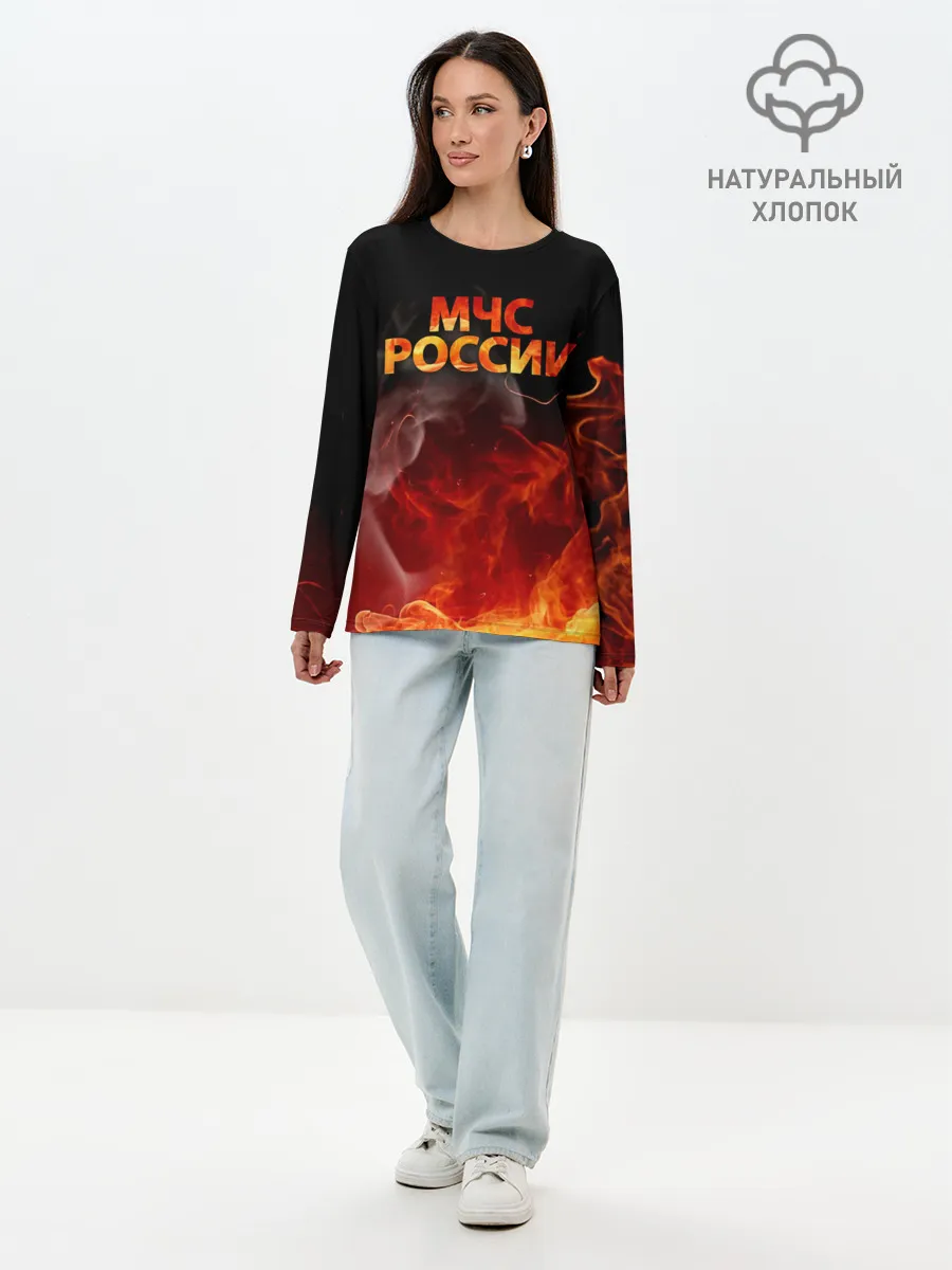 Лонгслив женский. Хлопок / МЧС России