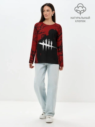 Лонгслив женский. Хлопок / DEAD BY DAYLIGHT.