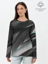 Лонгслив женский. Хлопок / GEOMETRY STRIPES GLITCH