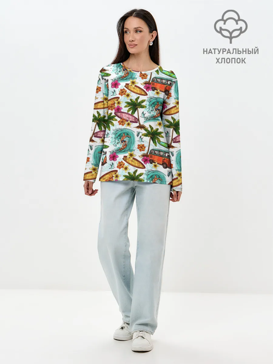 Лонгслив женский. Хлопок / Летнее Настроение