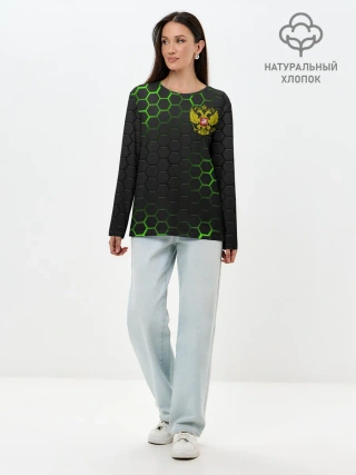 Лонгслив женский. Хлопок / РОССИЯ