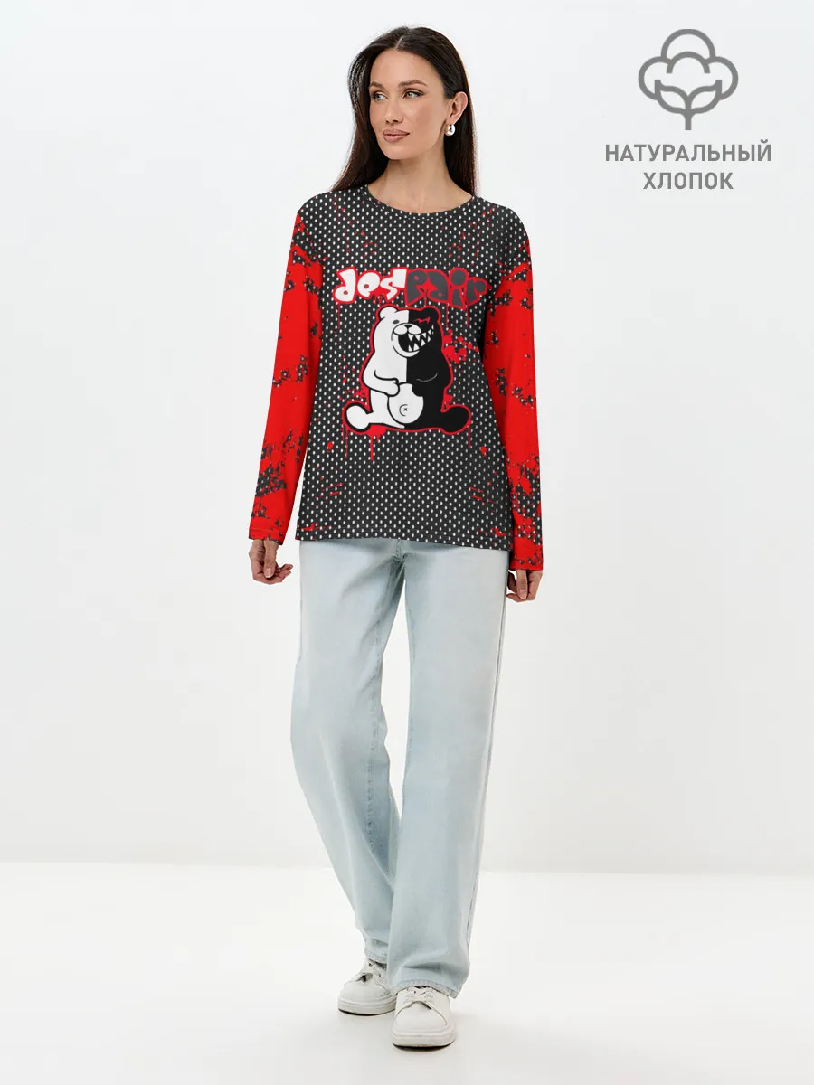 Лонгслив женский. Хлопок / МЕДВЕДЬ МОНОКУМА