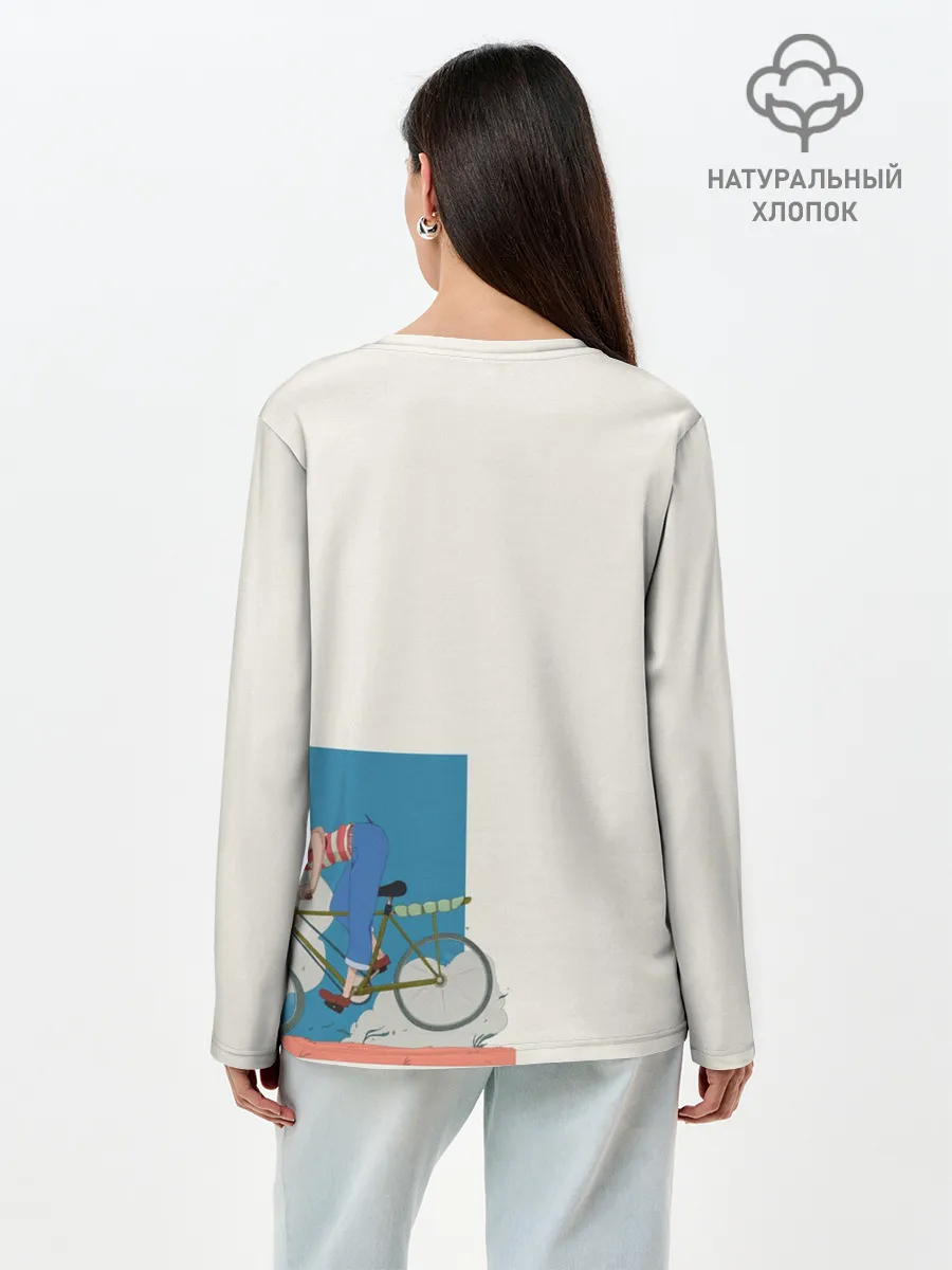 Лонгслив женский. Хлопок / Kiki’s Delivery Service на метле