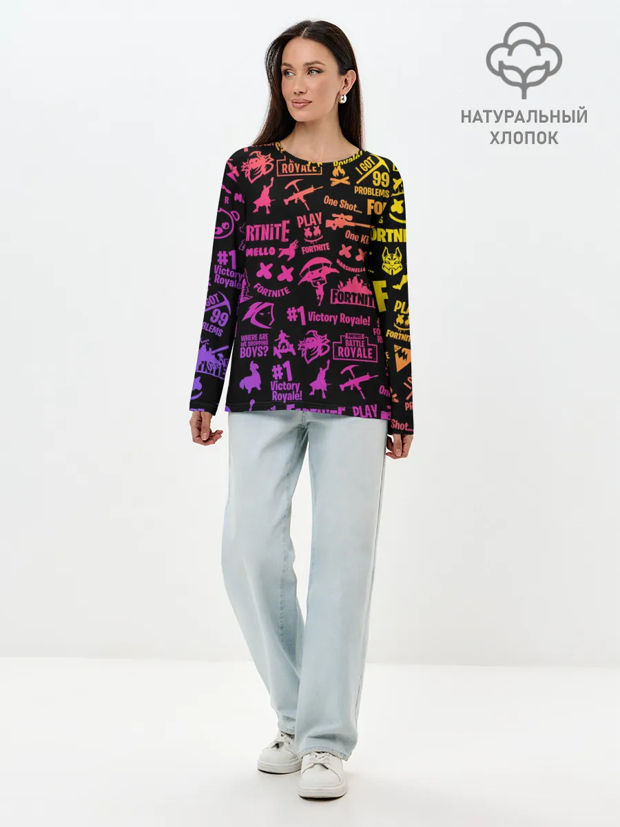 Лонгслив женский. Хлопок / FORTNITE PARTY EVENT / ФОРТНАЙТ