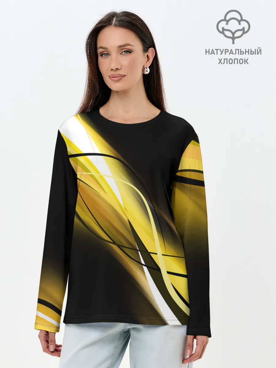 Лонгслив женский. Хлопок / GEOMETRY STRIPES