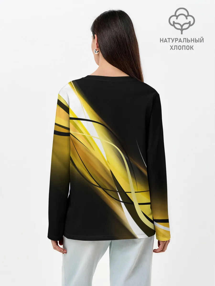 Лонгслив женский. Хлопок / GEOMETRY STRIPES