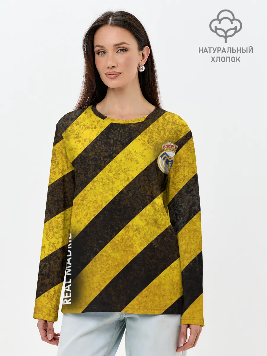 Лонгслив женский. Хлопок / Real Madrid