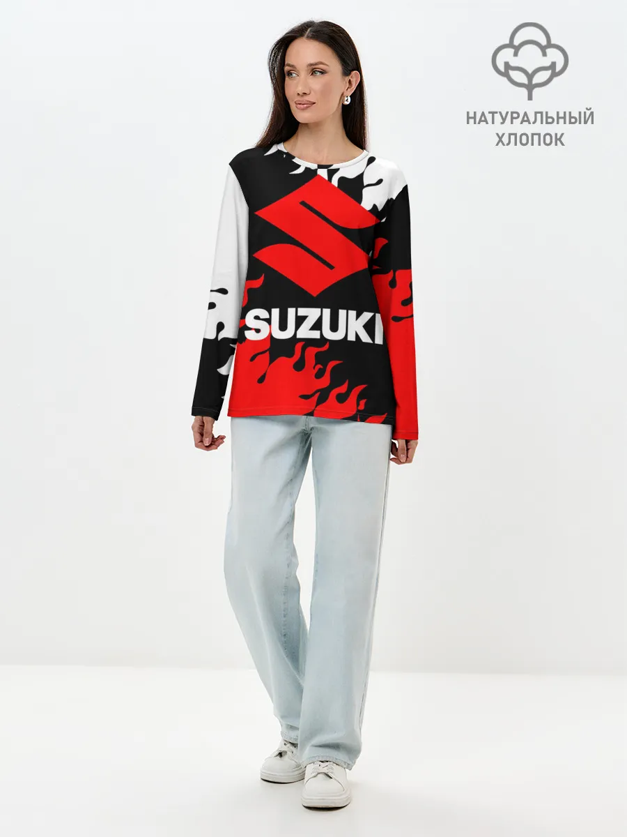 Лонгслив женский. Хлопок / SUZUKI