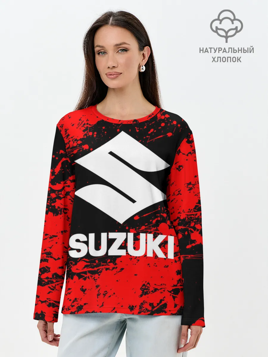 Лонгслив женский. Хлопок / SUZUKI