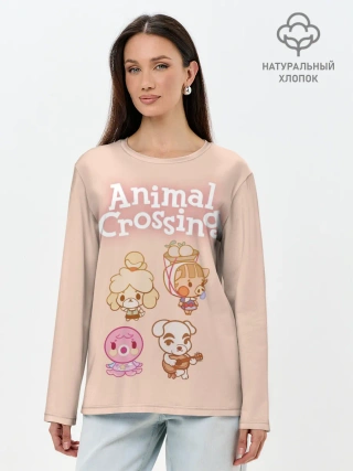 Лонгслив женский. Хлопок / Animal Crossing