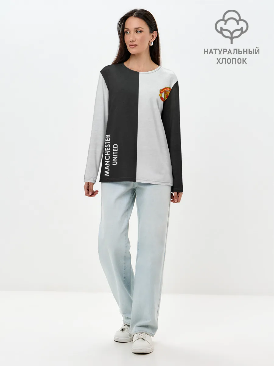 Лонгслив женский. Хлопок / Manchester United