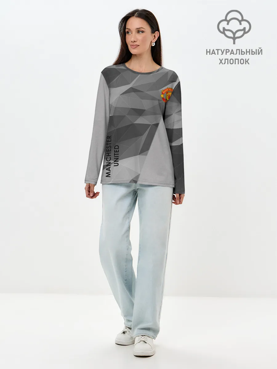 Лонгслив женский. Хлопок / Manchester United