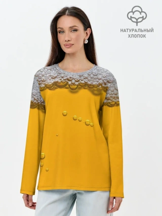 Лонгслив женский. Хлопок / ПИВНОЕ СЧАСТЬЕ