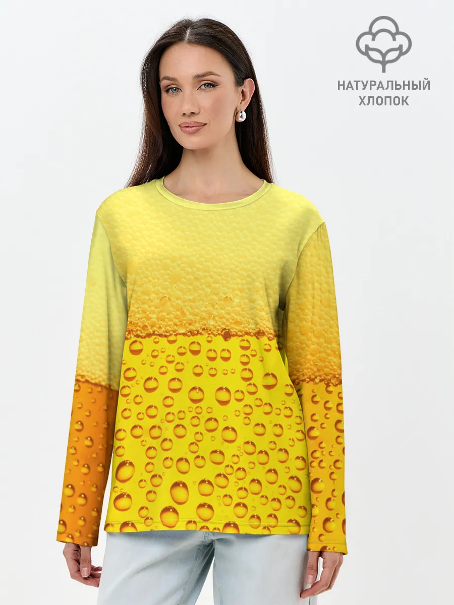 Лонгслив женский. Хлопок / ПИВО