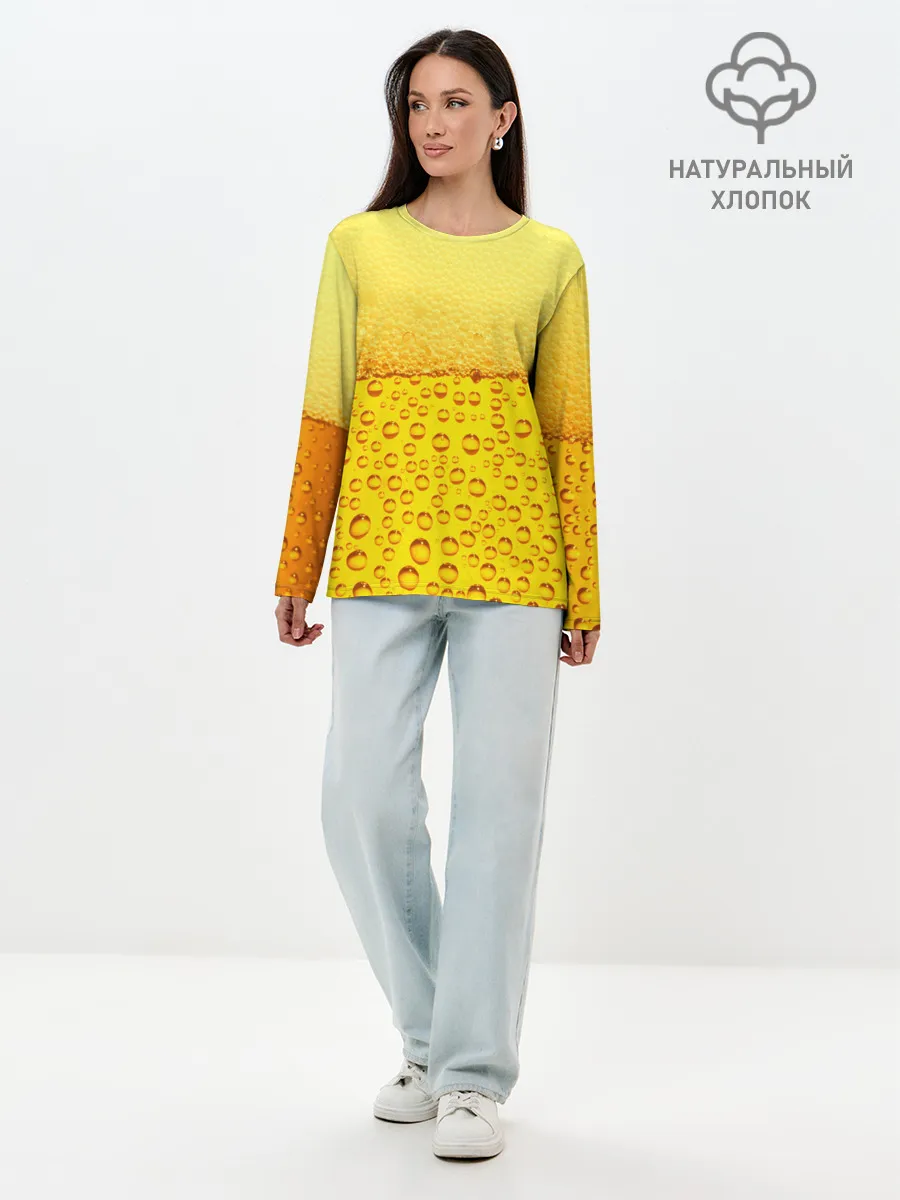 Лонгслив женский. Хлопок / ПИВО