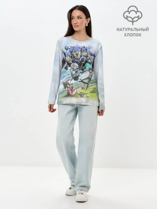Лонгслив женский. Хлопок / Рыцари и магия