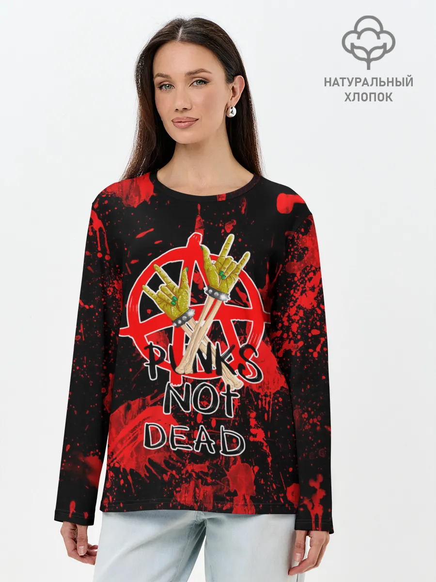 Лонгслив женский. Хлопок / Анархия