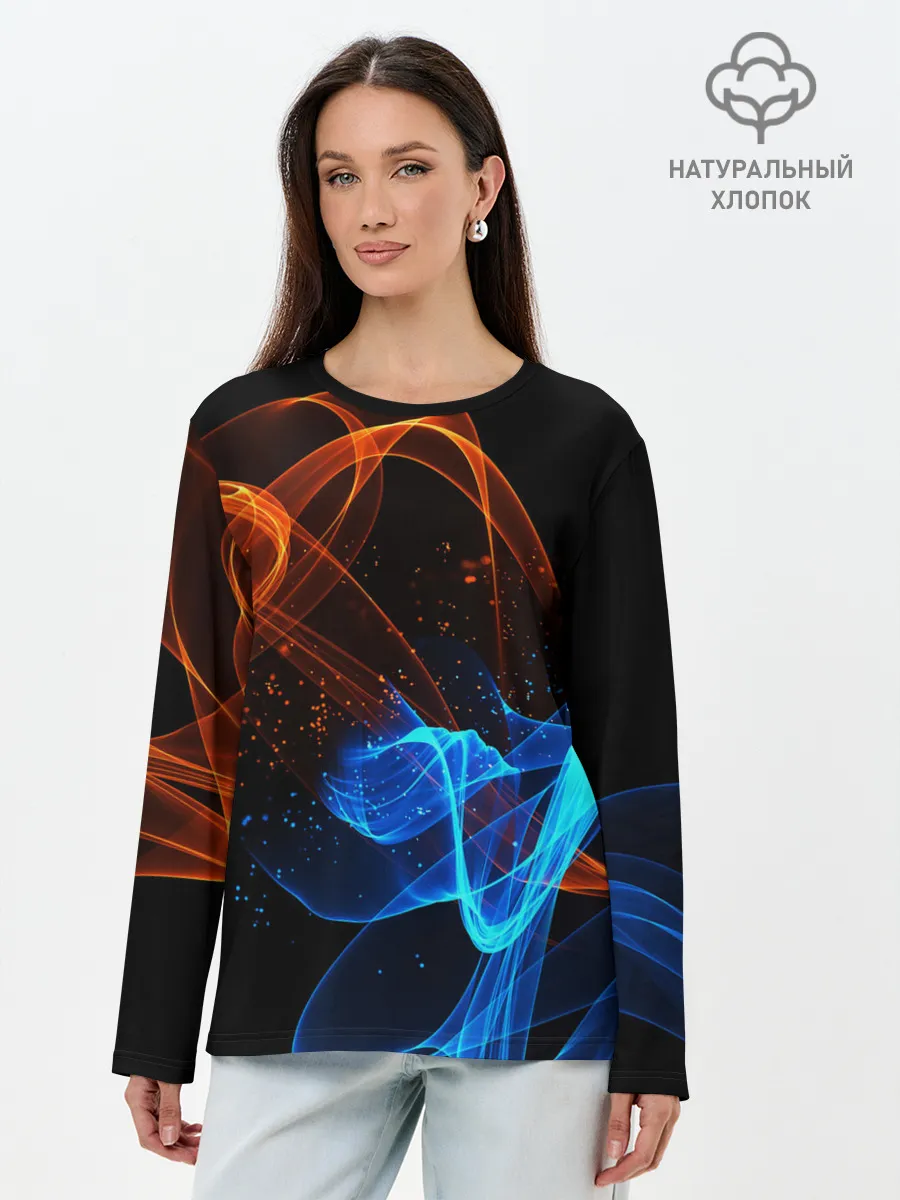 Лонгслив женский. Хлопок / БИТВА ОГНЕЙ