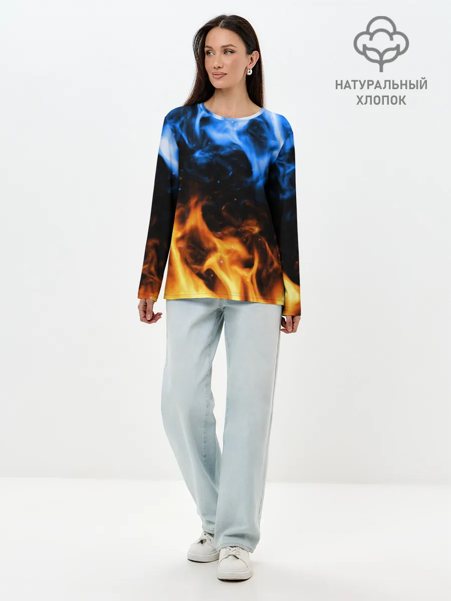 Лонгслив женский. Хлопок / БИТВА ОГНЕЙ