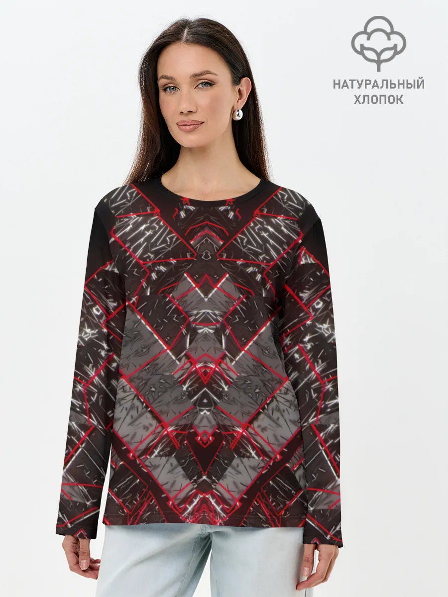 Лонгслив женский. Хлопок / Текстура.