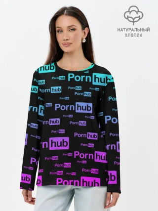 Лонгслив женский. Хлопок / PornHub