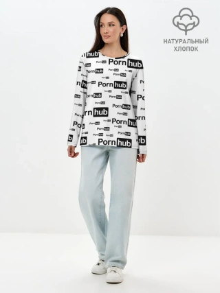 Лонгслив женский. Хлопок / PornHub
