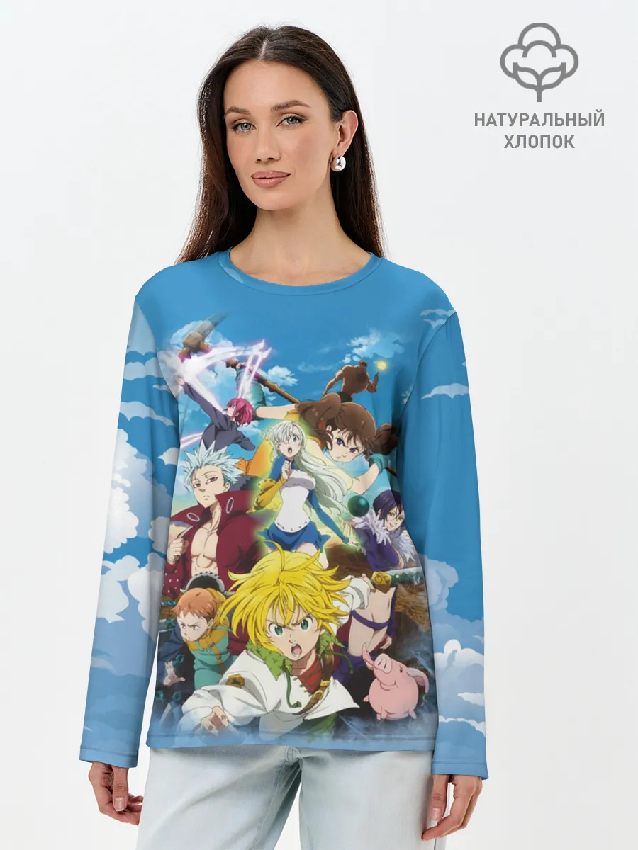 Лонгслив женский. Хлопок / Аниме. Семь Смертных грехов
