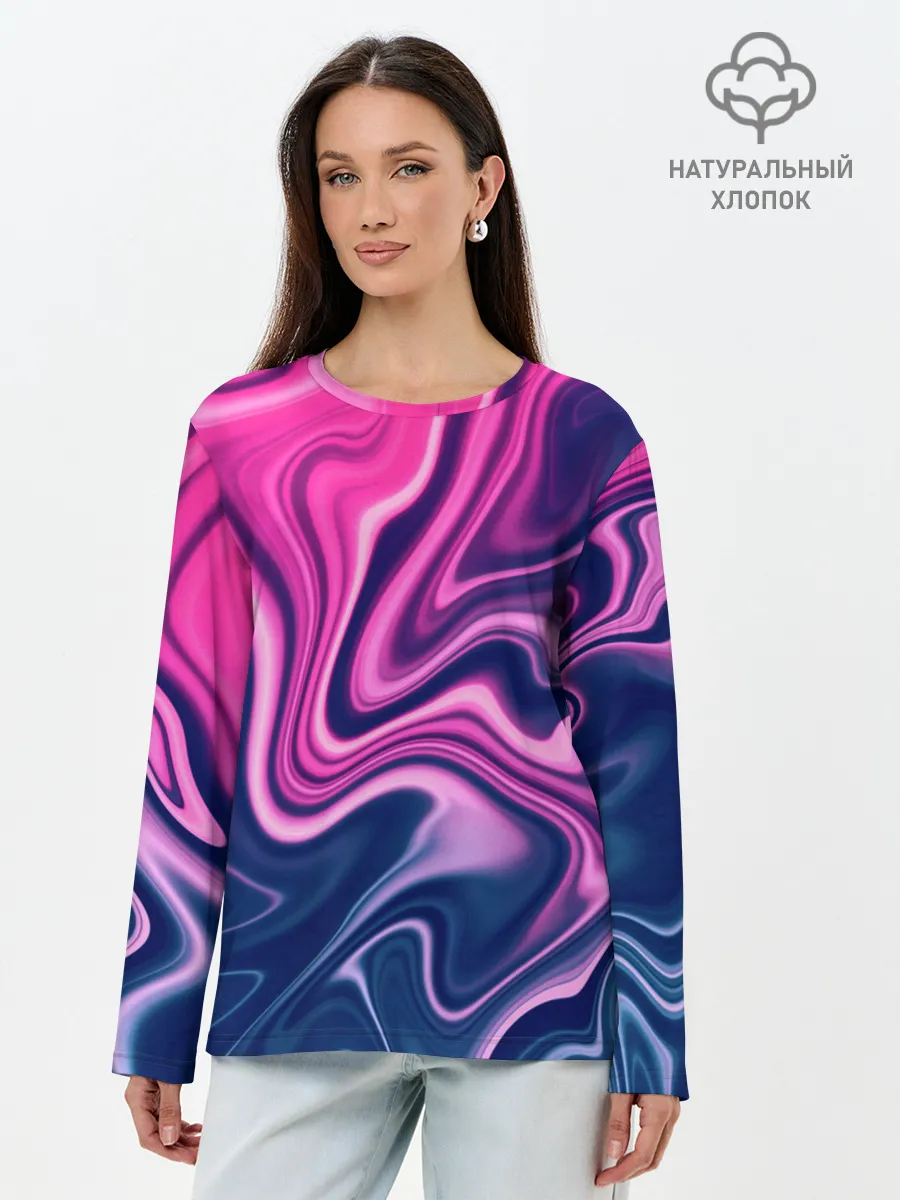 Лонгслив женский. Хлопок / Abstraction