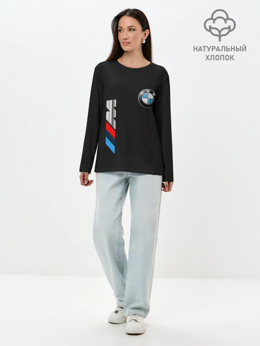 Лонгслив женский. Хлопок / bmw