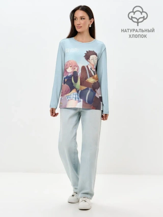Лонгслив женский. Хлопок / Форма Голоса герои