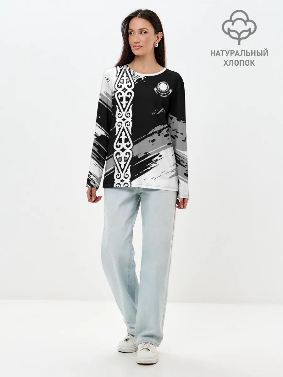 Лонгслив женский. Хлопок / Форма Казахстан