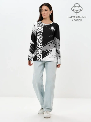 Лонгслив женский. Хлопок / Форма Казахстан